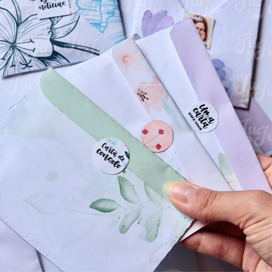 Kit 10 adesivos para cartas