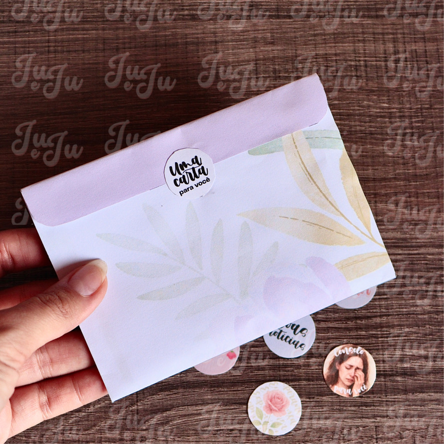 Kit 10 adesivos para cartas - Imagem 2