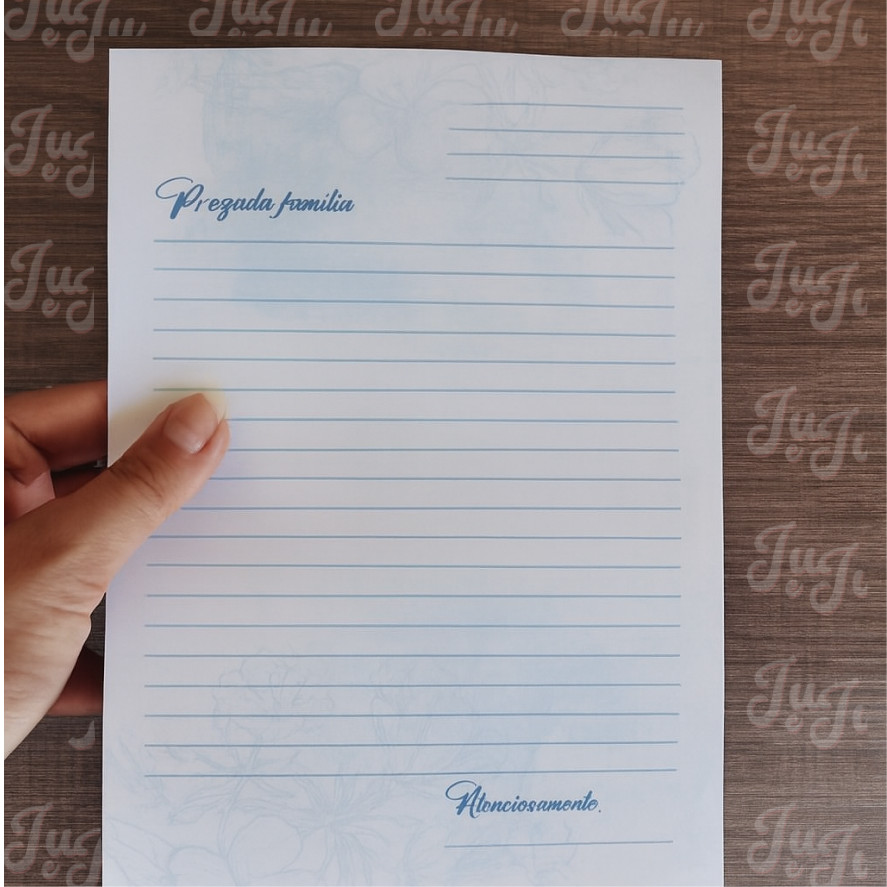 Kit folhas Cartas + envelopes (masculino) - Imagem 6