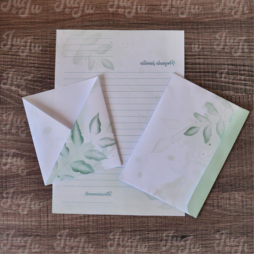 Kit folhas Cartas + envelopes (masculino)