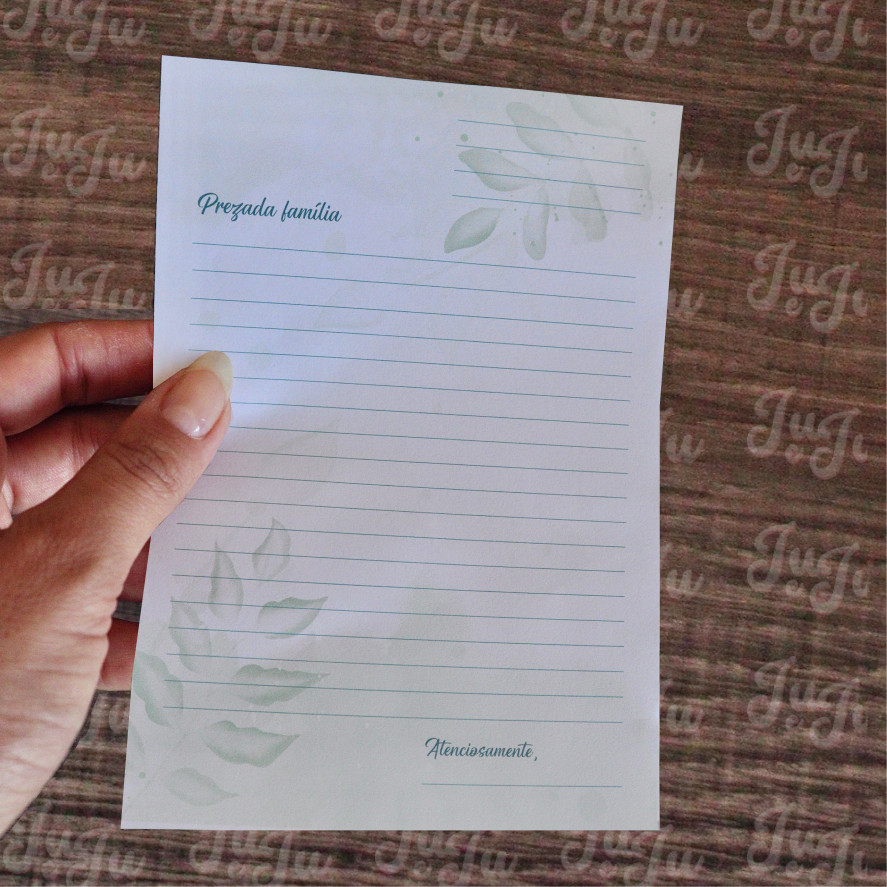 Kit folhas Cartas + envelopes (masculino) - Imagem 3