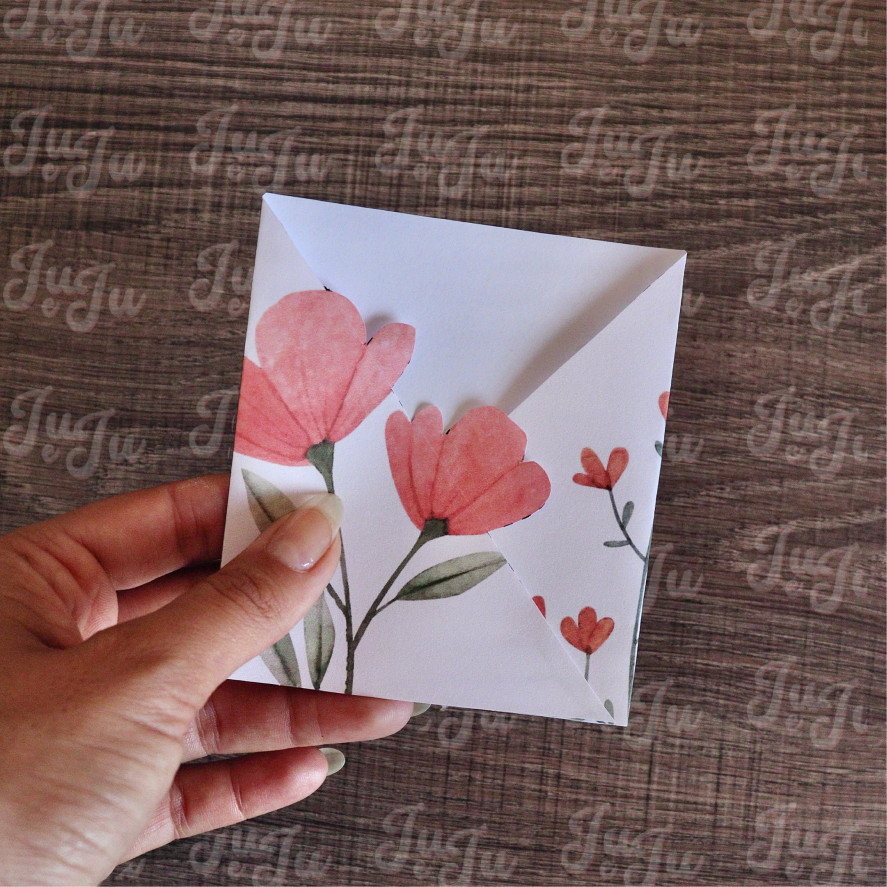 Kit floral rosa de cartas + envelope (feminino) - Imagem 3