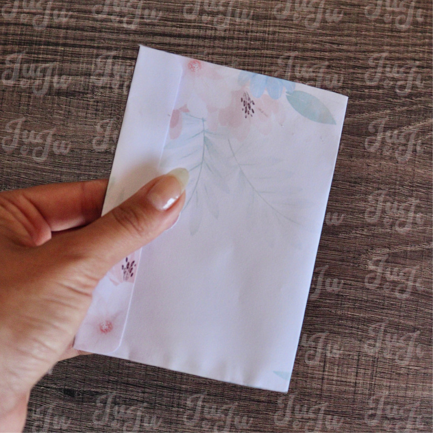 Kit floral rosa de cartas + envelope (feminino) - Imagem 7