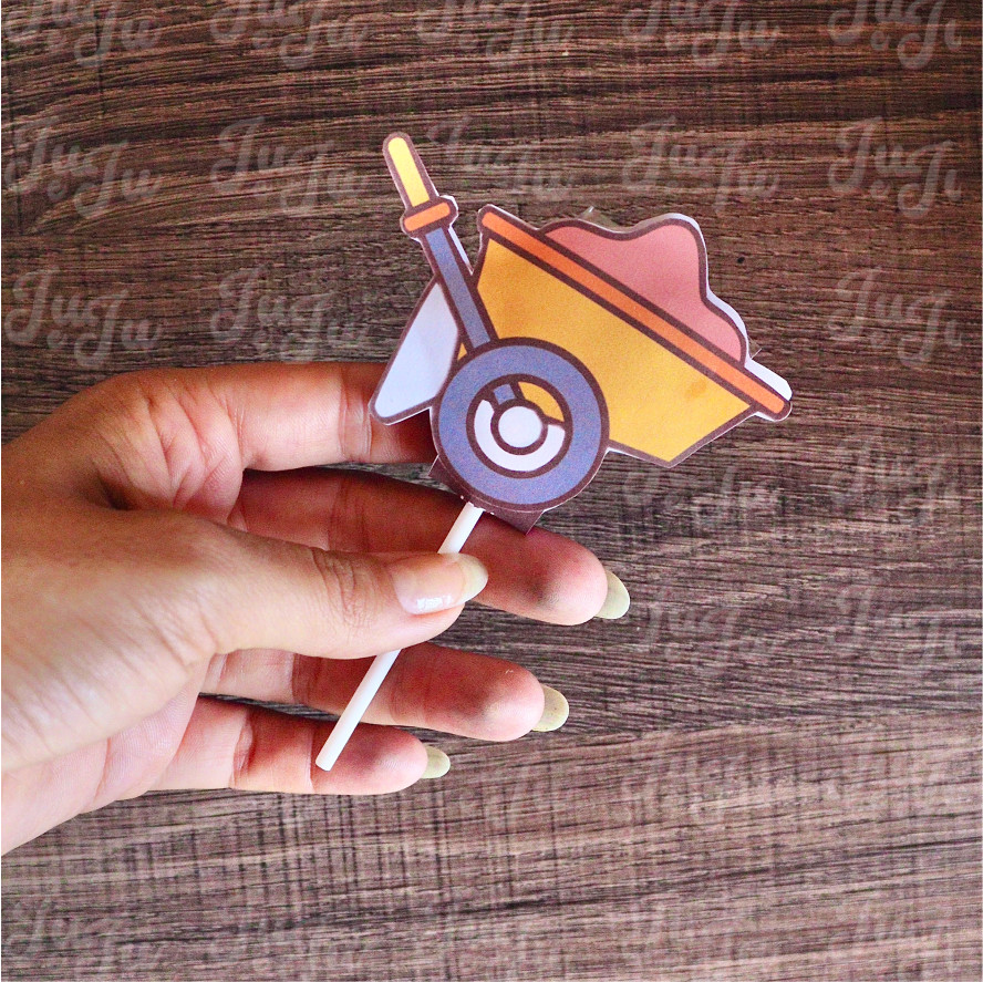 Pirulito carrinho de cimento