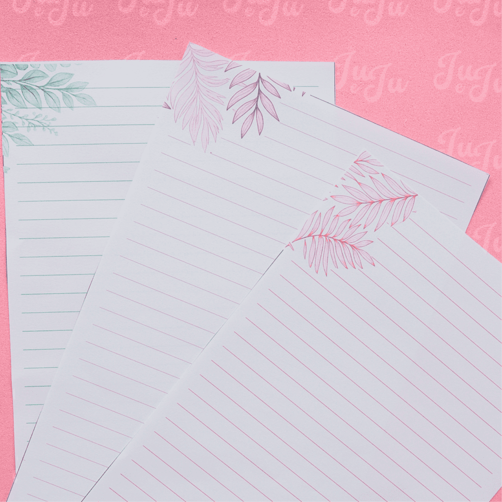 Kit de cartas folhagens
