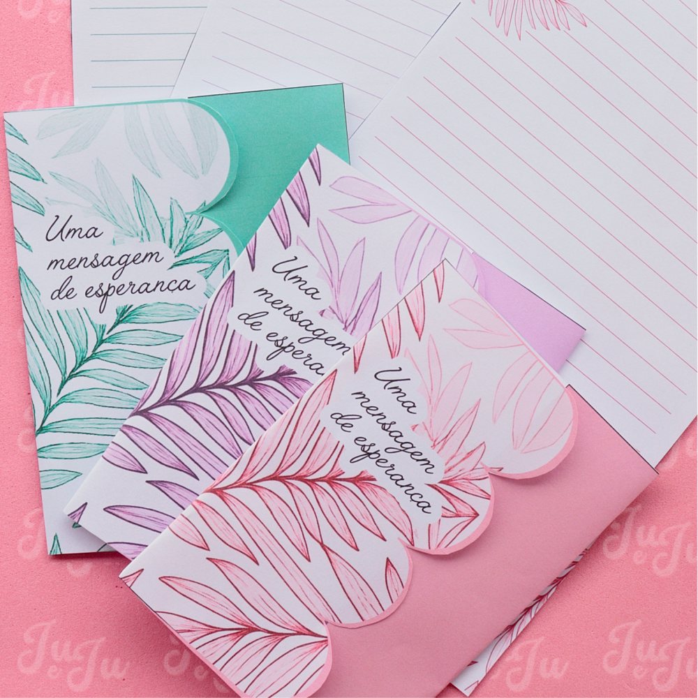 Kit de cartas folhagens