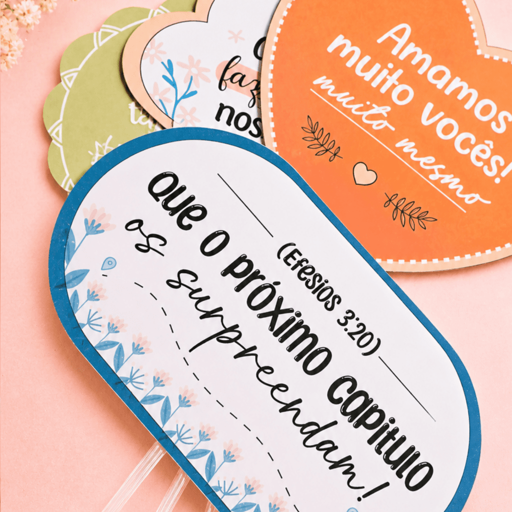 8 plaquinhas de despedida