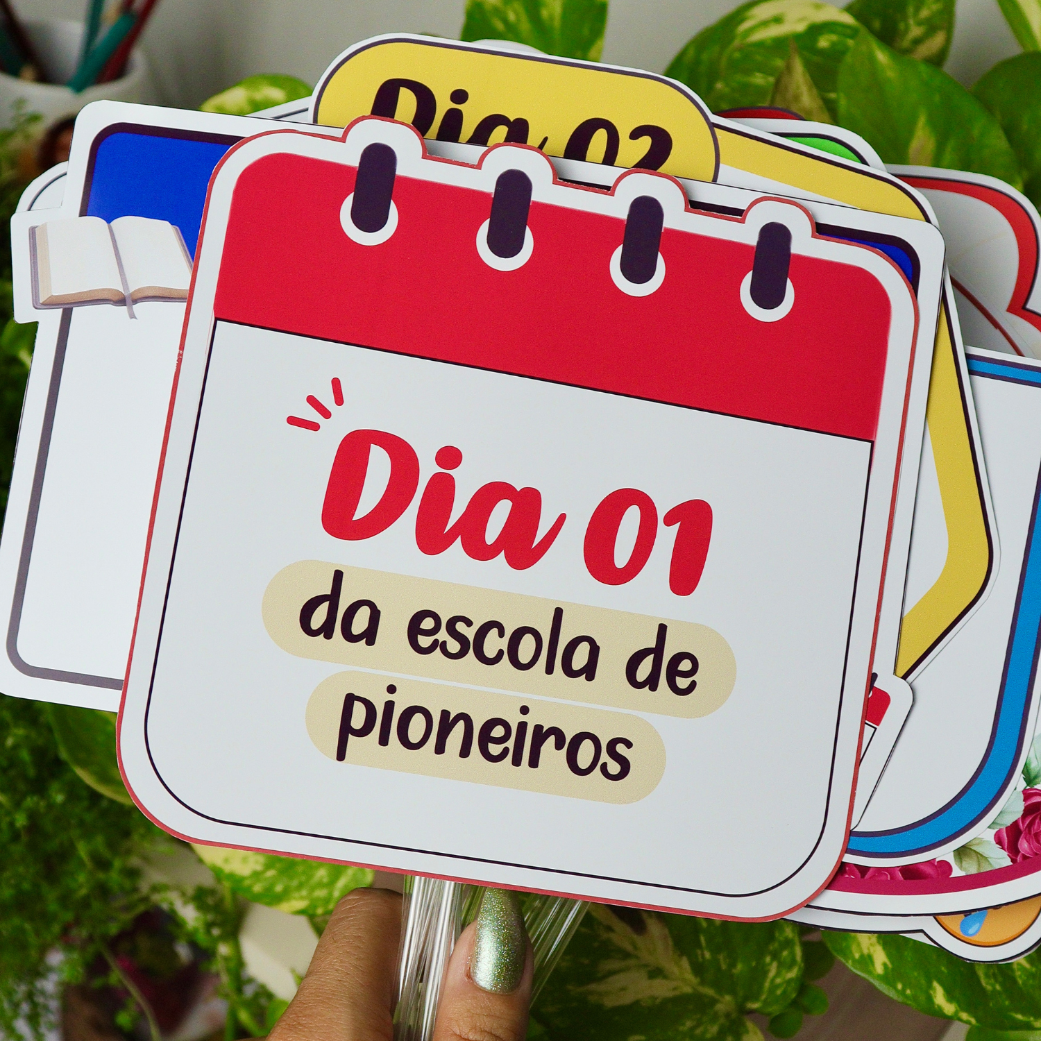 12 plaquinhas Escola de pioneiros - Imagem 1